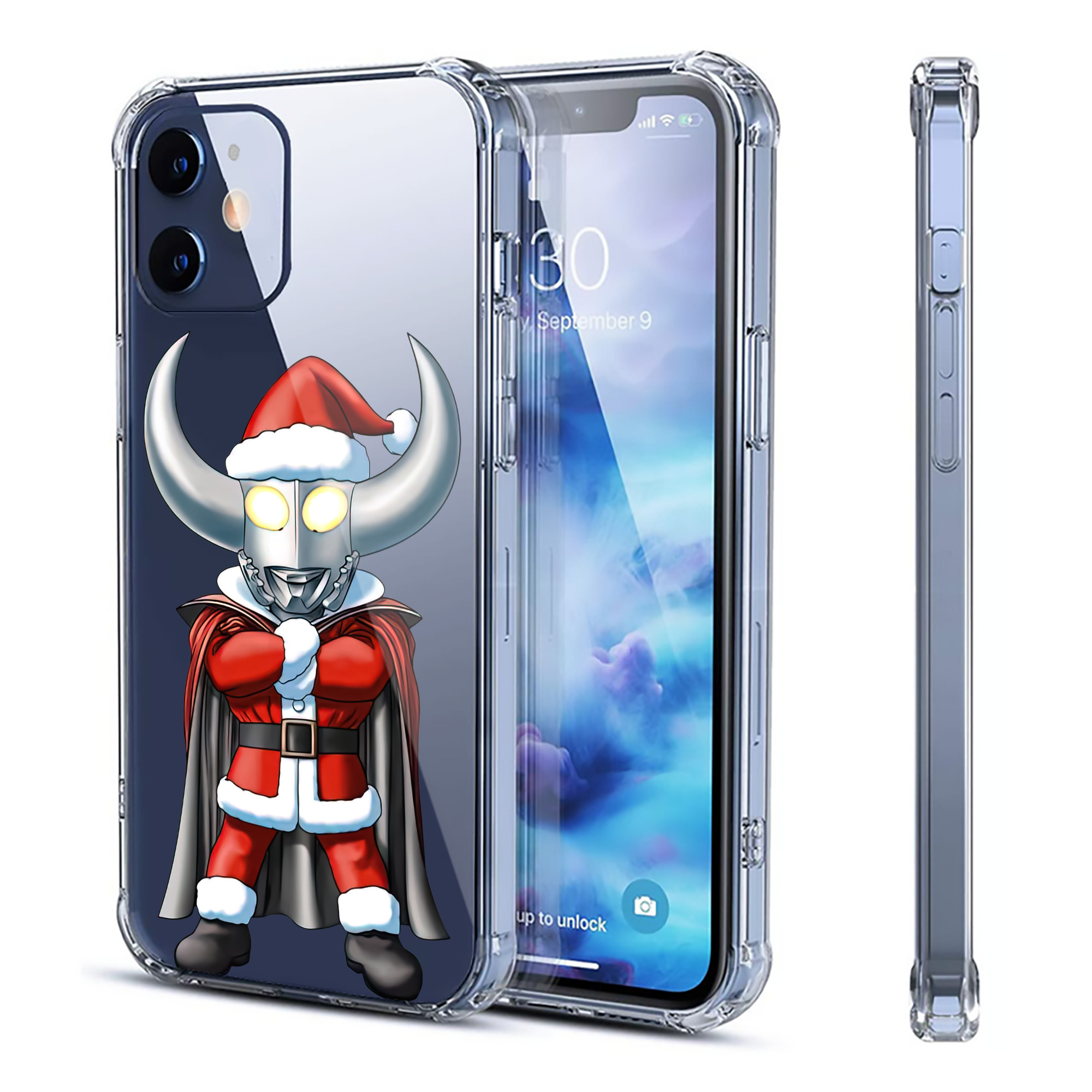 （画像用） ウルトラマン Ultraman 【iPhone 12シリーズ対応】透明スマホケース（クリアソフトケース）